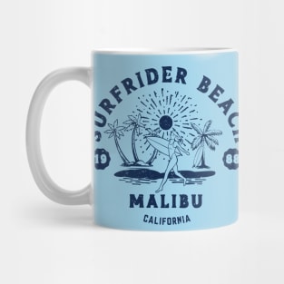 Vintage Surfrider Beach Surfing // Retro California Beach Malibu 1988 Mug